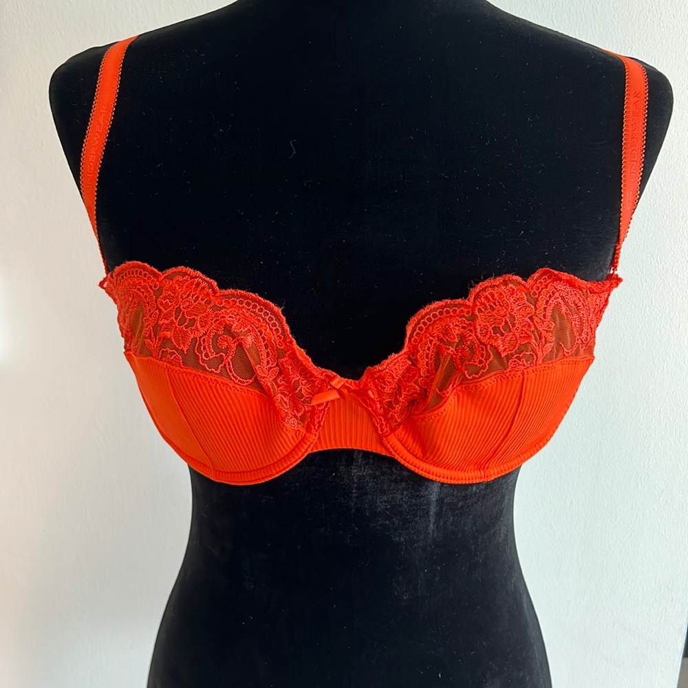Dolce & Gabbana DG HOT ORANGE cotton and Lace Bra